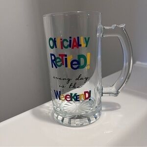 3/30$💥 Chope Officially Retired Glass gift  retirement beer